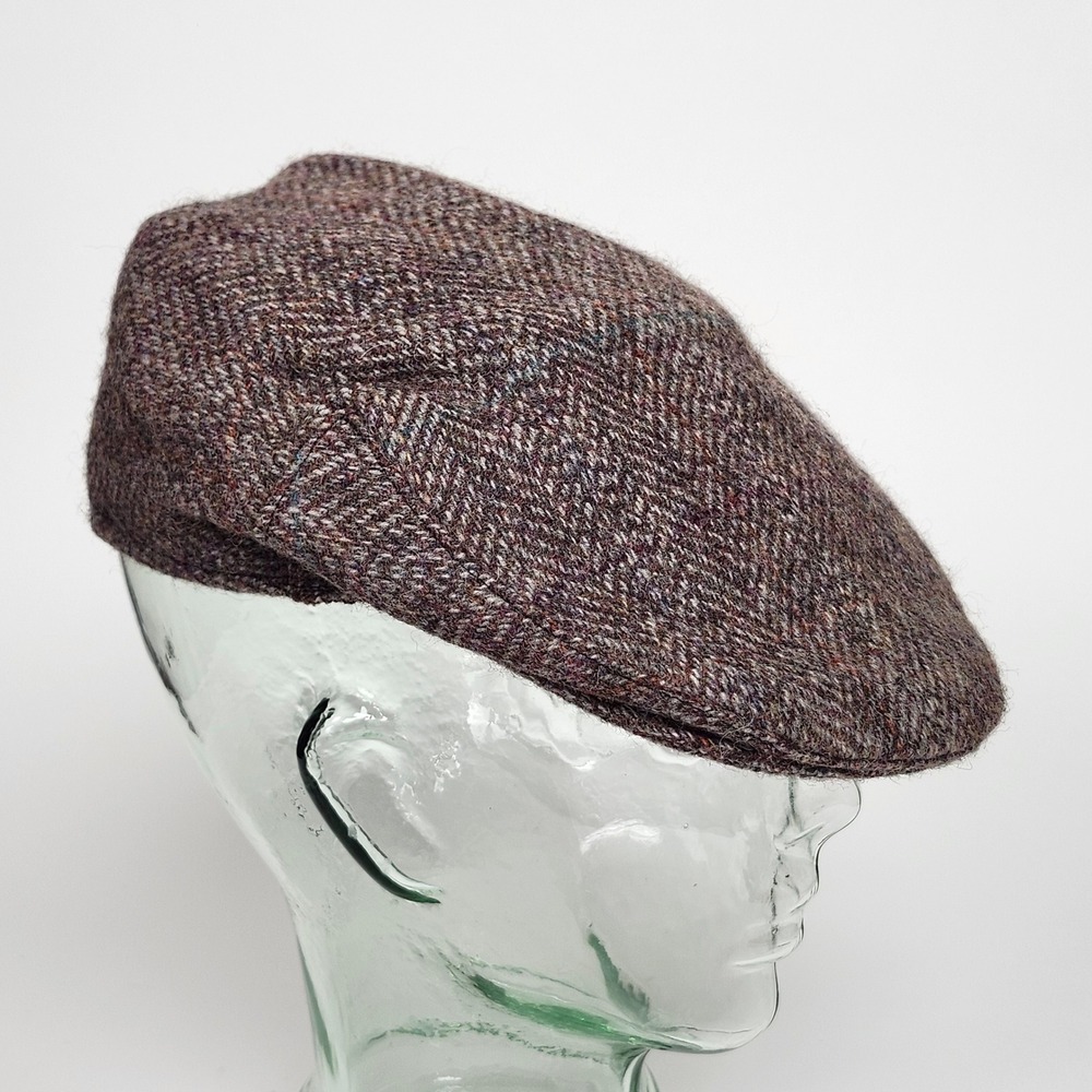 Vintage Wool Tweed Flat Cap Ivy Driving Hat Totes USA Old Money Medium